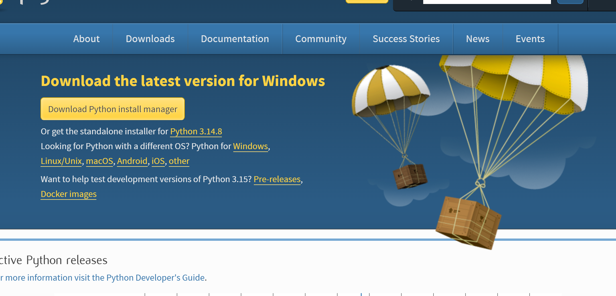 Python Official Download Page